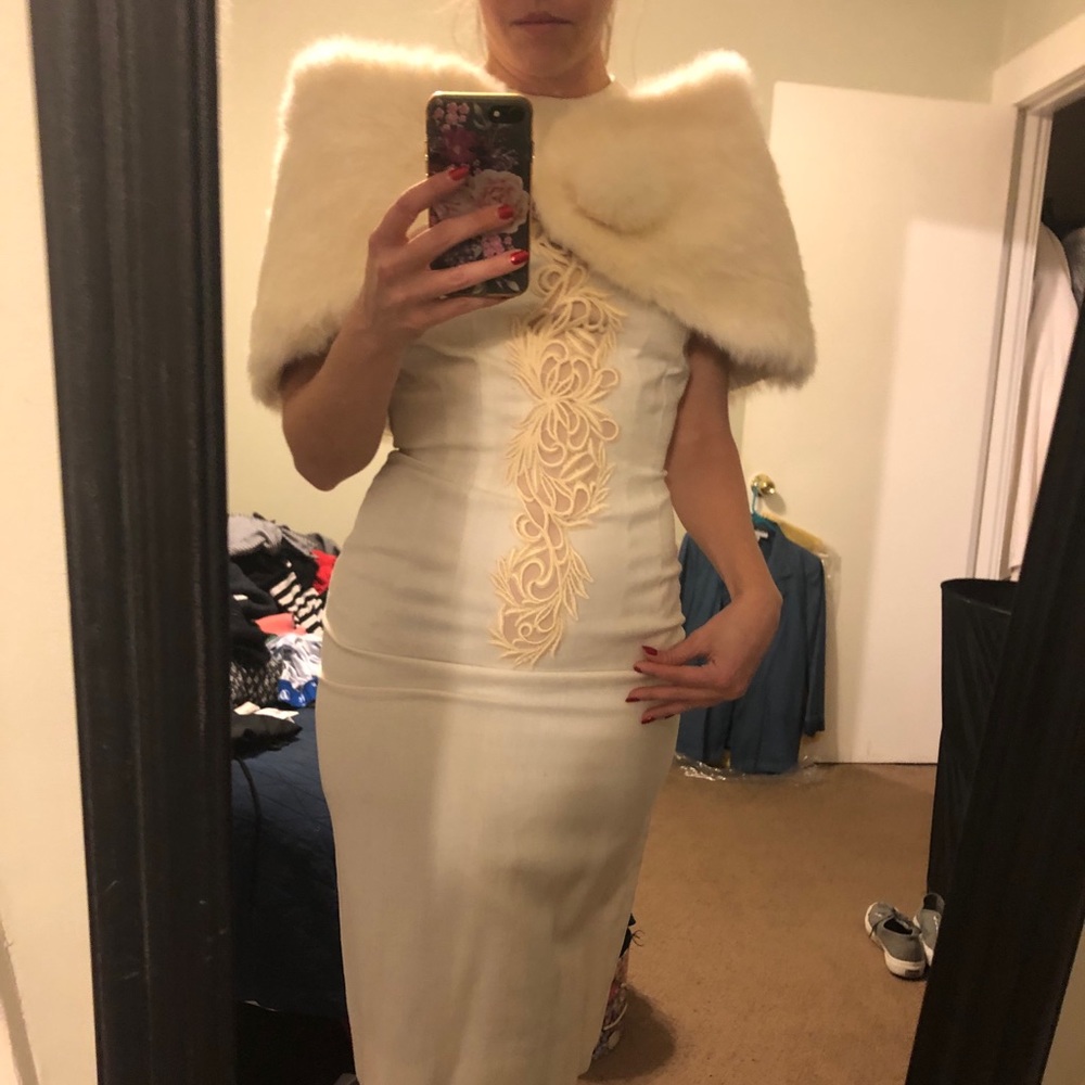 Vintage rabbit fur stole